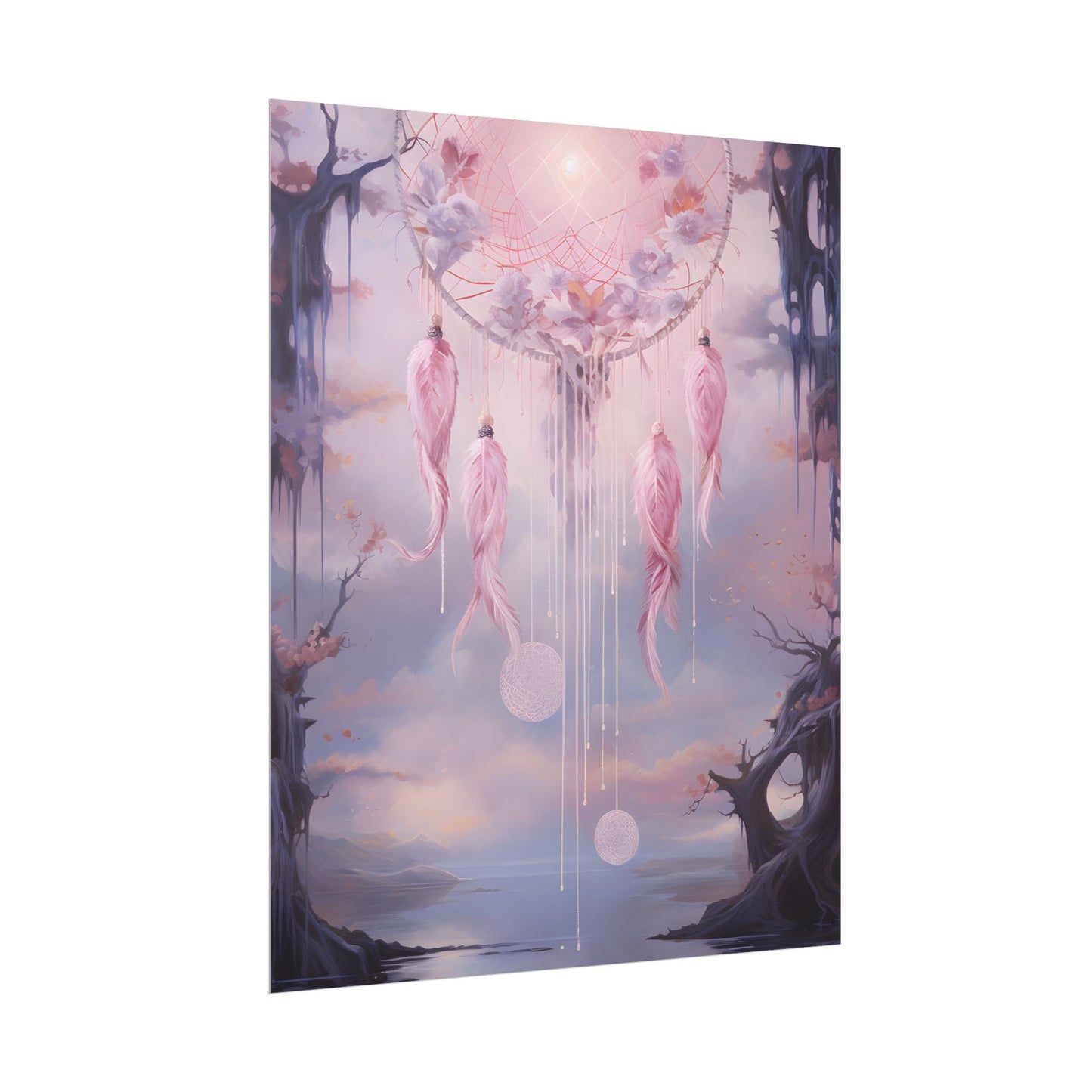 Ethereal Dreamcatcher Realm: Surreal Dreamscape Art - Poster