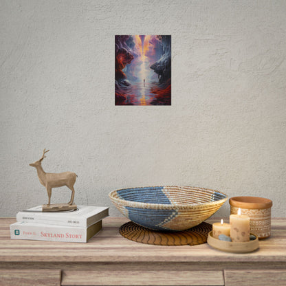 Celestial Dreams: Vibrant Fantastical Landscape Art - Poster