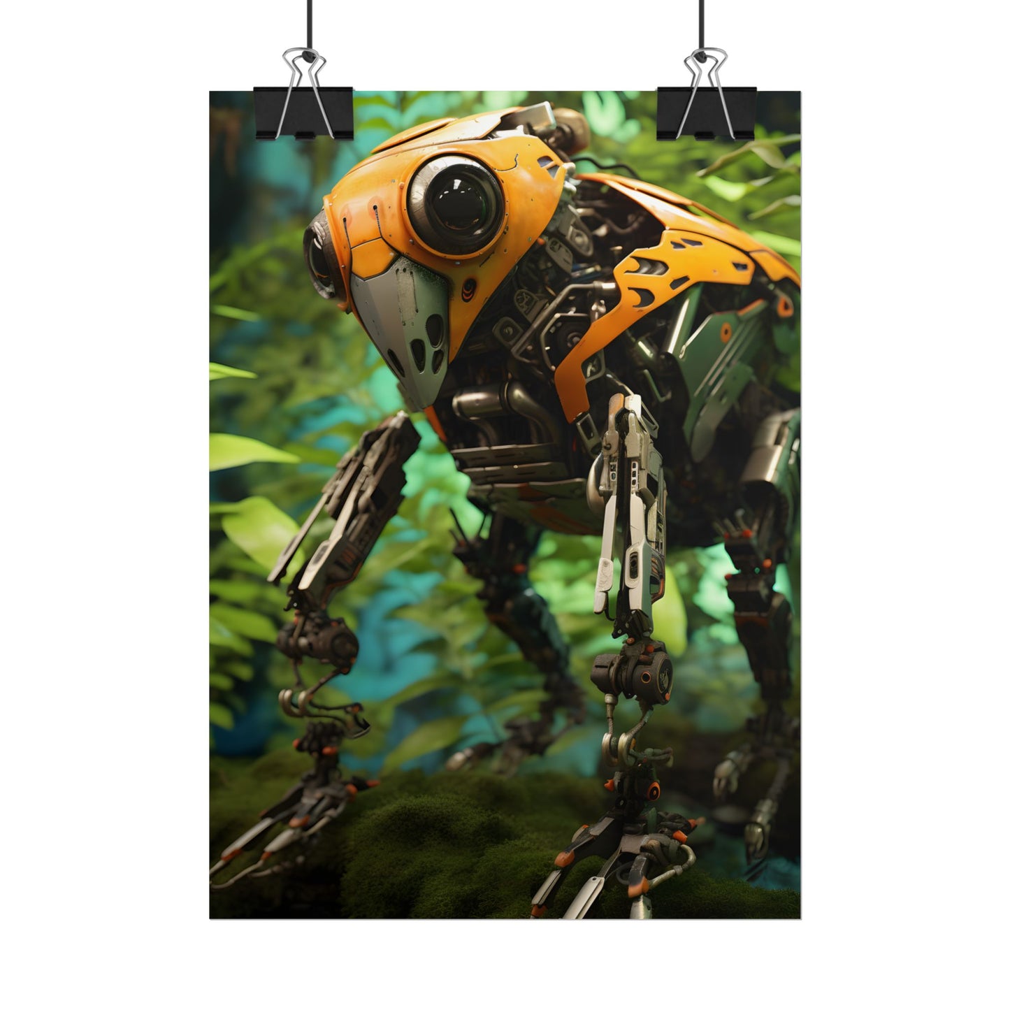 Robotic Wildlife Sanctuary: AI-Operated Guardian in Bloom - Poster