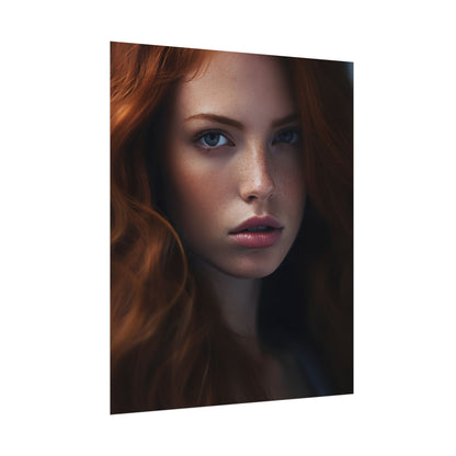 Redhead Model: Sophisticated Portrait Art - Poster