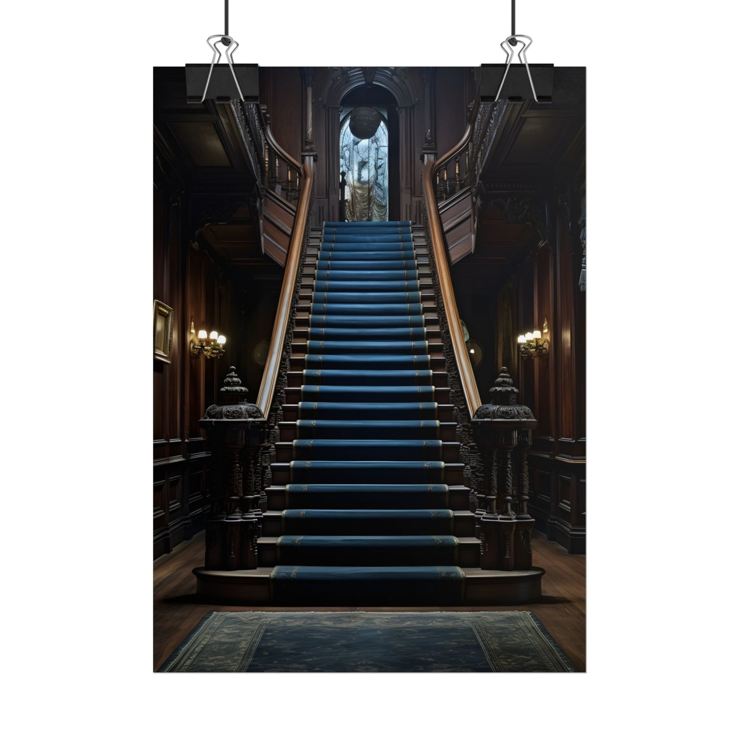 Haunted Gothic Mansion: Spooky Victorian Atmosphere Artwork - Poster