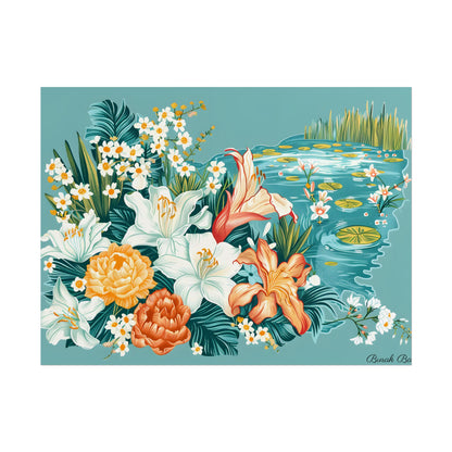 Vibrant Florida State Map: Colorful Artwork - Poster