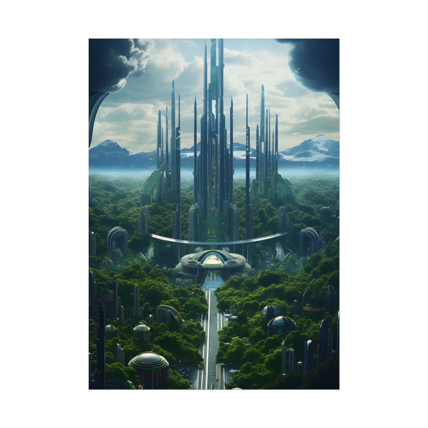 Dystopian Utopia: Perfect Yet Oppressive Society - Artwork - Poster