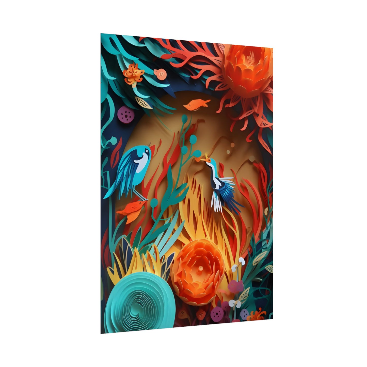 Eye-Catching Paper Quilling Indian Landscape Artwork - Poster