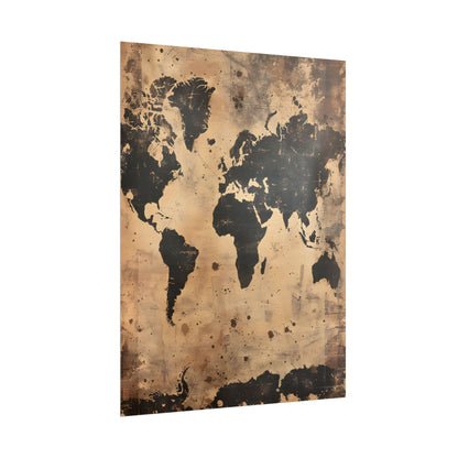 Timeless World Map: Elegant Artwork - Poster