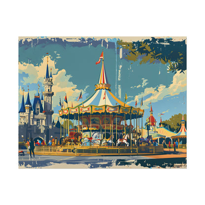 Vintage Disney Nostalgia: Retro Attraction Poster Art - Poster