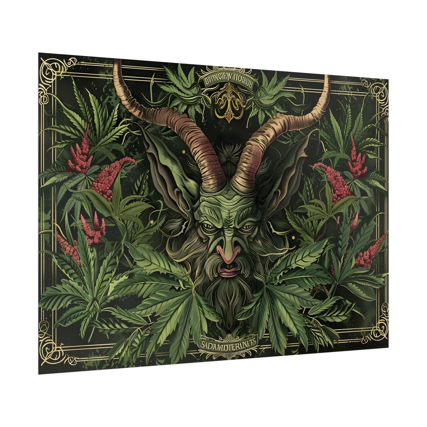 Victorian Devil: Dark Ominous Illustration - Poster