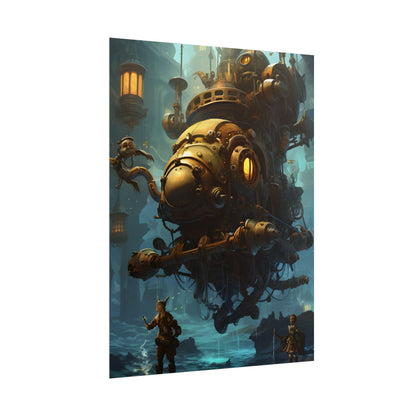 Epic Steampunk Oceanic Adventure: Crew Sets Sail - Poster
