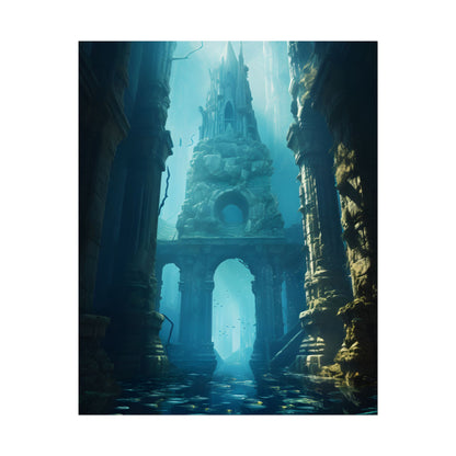 Lost Underwater Civilization: Ancient City Artwork - Poster
