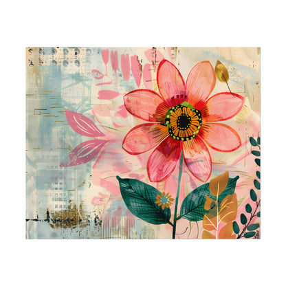 Blooming Growth: Whimsical Flower Art - Poster