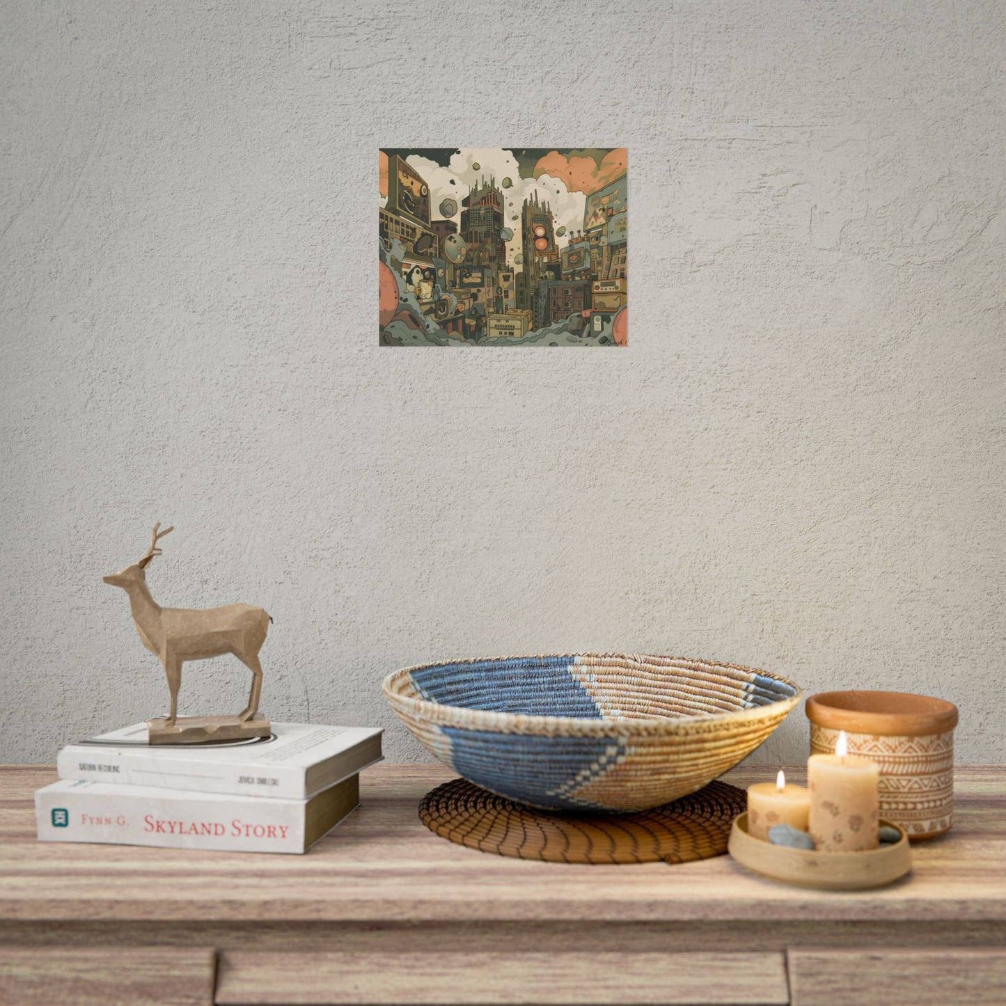 Comic Book Style Iconic Mask: Bold Lines and Dramatic Details - Poster