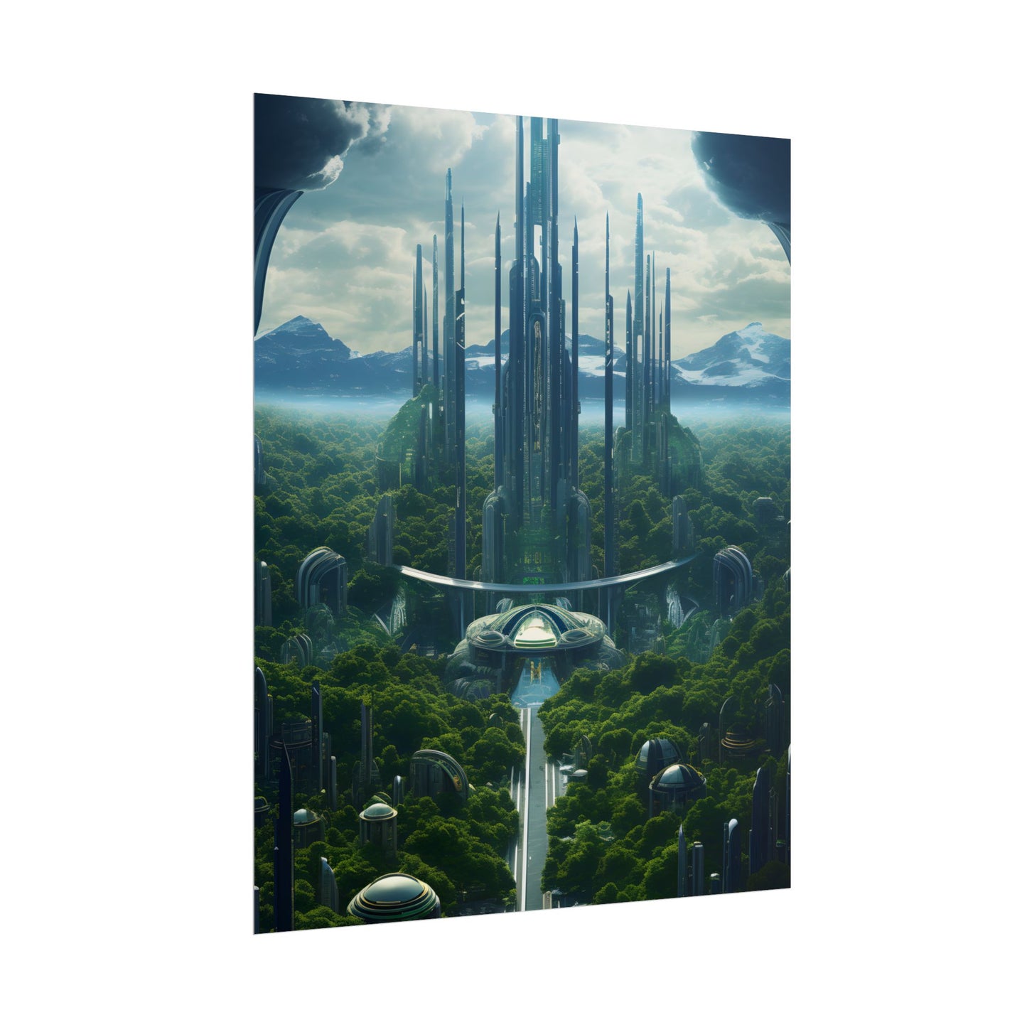 Dystopian Utopia: Perfect Yet Oppressive Society - Artwork - Poster
