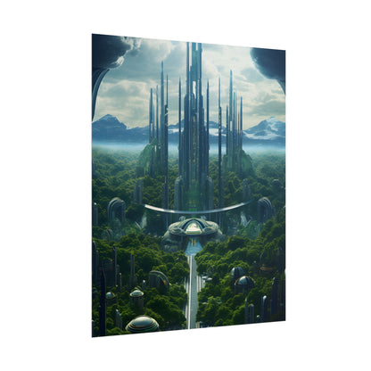 Dystopian Utopia: Perfect Yet Oppressive Society - Artwork - Poster