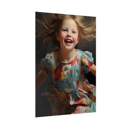 Childhood Innocence Portrait: Intimate Young Boy Artwork - Poster