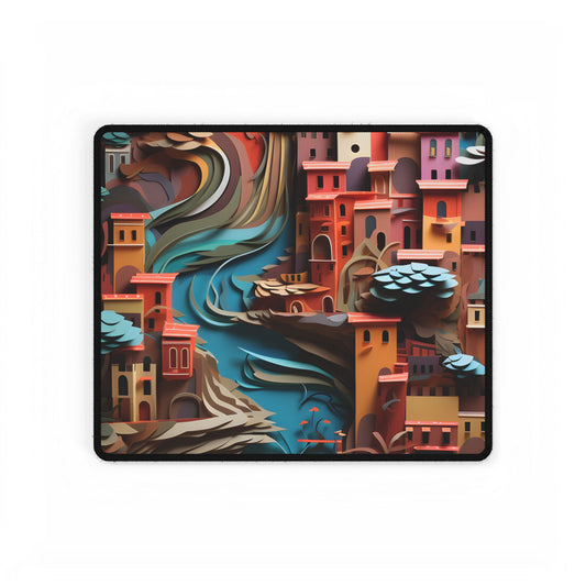 European Nature in Paper Quill: A Close-Up Artwork - Desk Mat