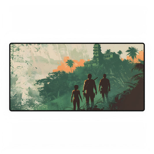 Simple Duo: Minimalist Character Illustration - Desk Mat