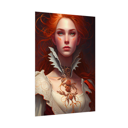 Portrait of a Redhead in Soft Light - Poster