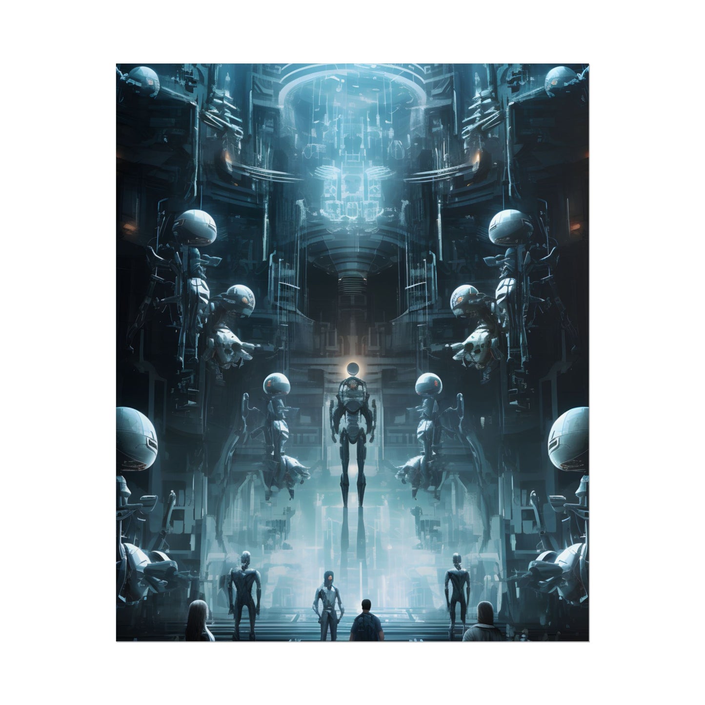 Robotic Orchestra: Minimalist Auditorium Scene - Poster