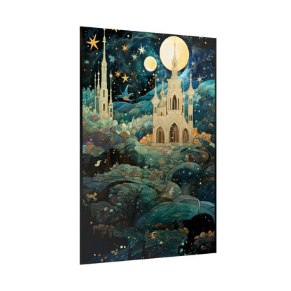 Medieval Stained Glass: Intricate Church Windows Art - Poster