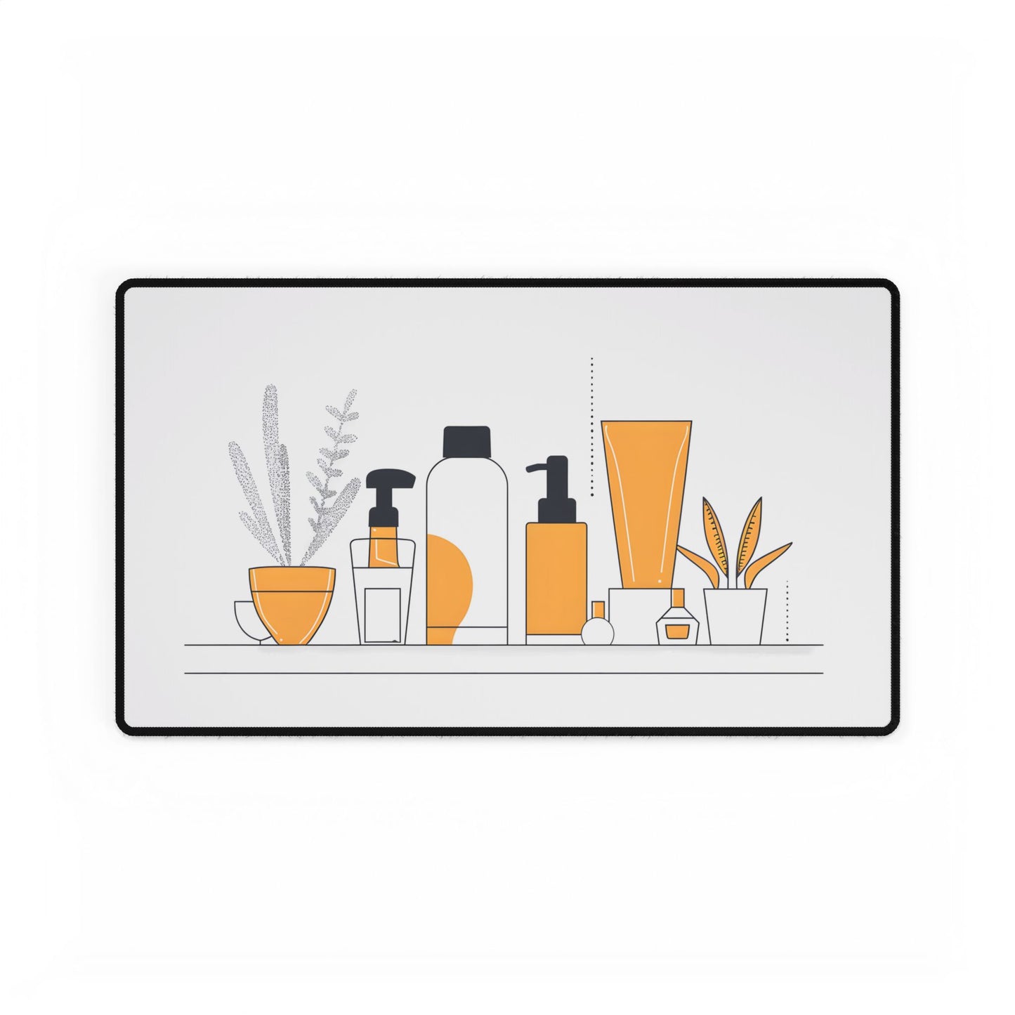 Minimalist Product Design: Bold Gray Illustration Artwork - Desk Mat