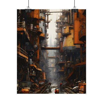Steampunk Apocalypse: Post-Apocalyptic Cityscape - Poster