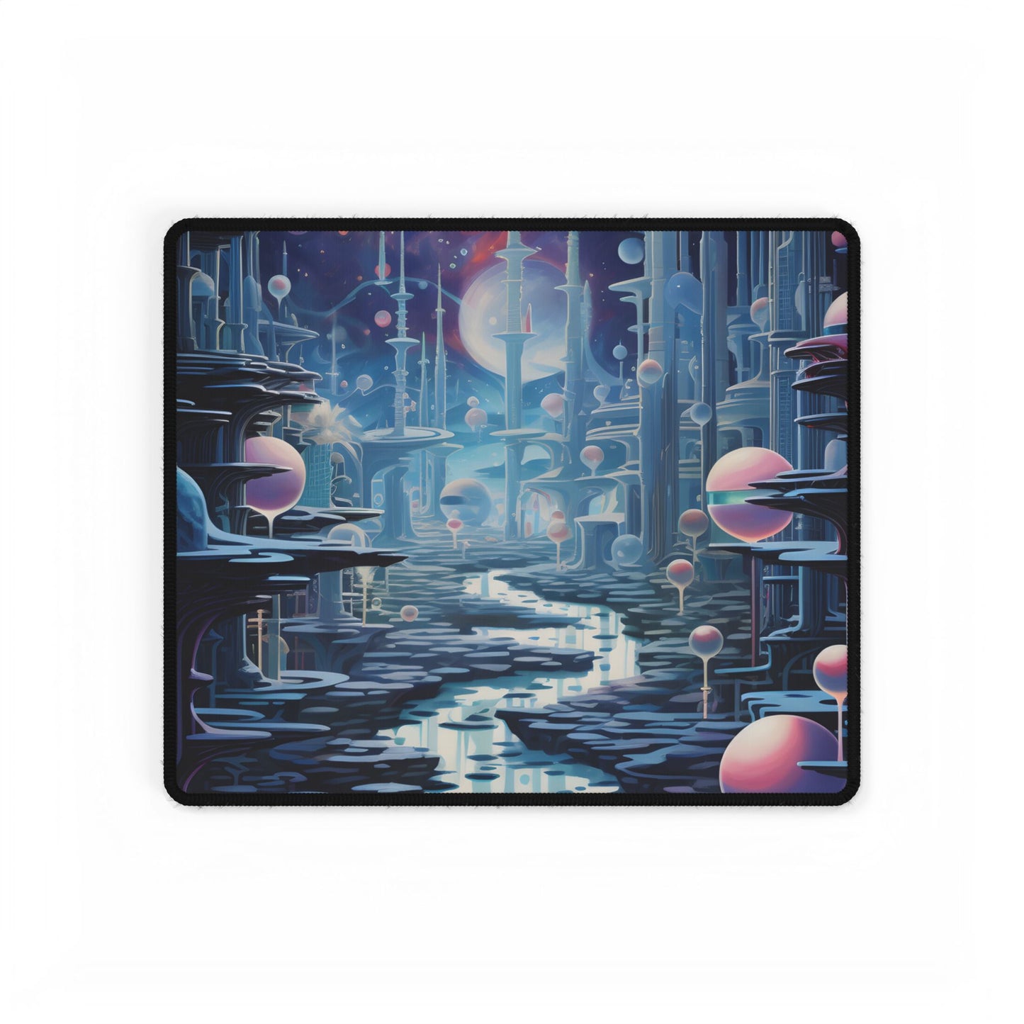 Celestial Art Gallery: Modern Architectural Design - Desk Mat