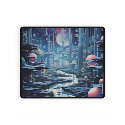 Celestial Art Gallery: Modern Architectural Design - Desk Mat