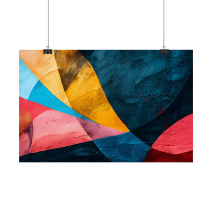 Vibrant Abstract Textured Design: Colorful Artwork - Poster