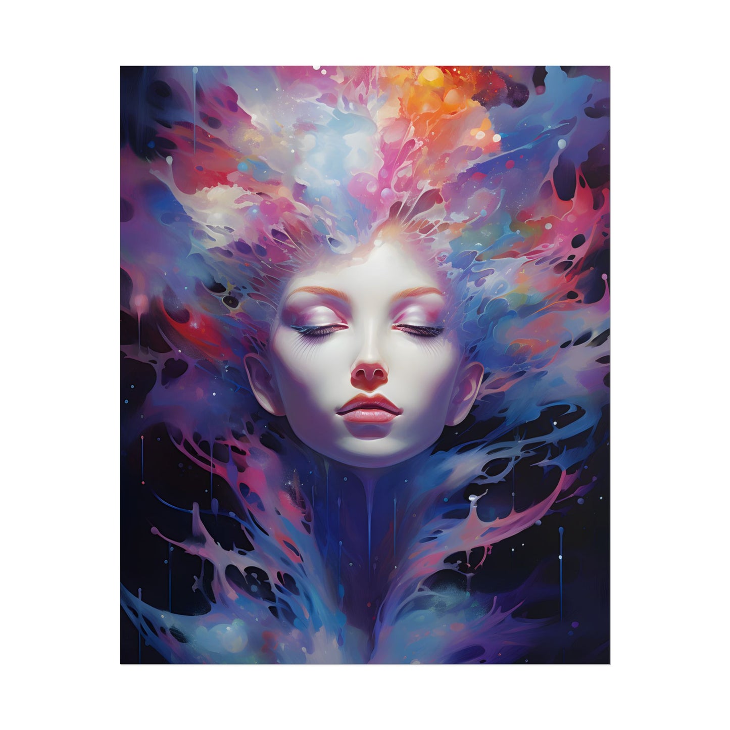 Otherworldly Celestial Dreams: Impressionistic Art Gallery - Poster