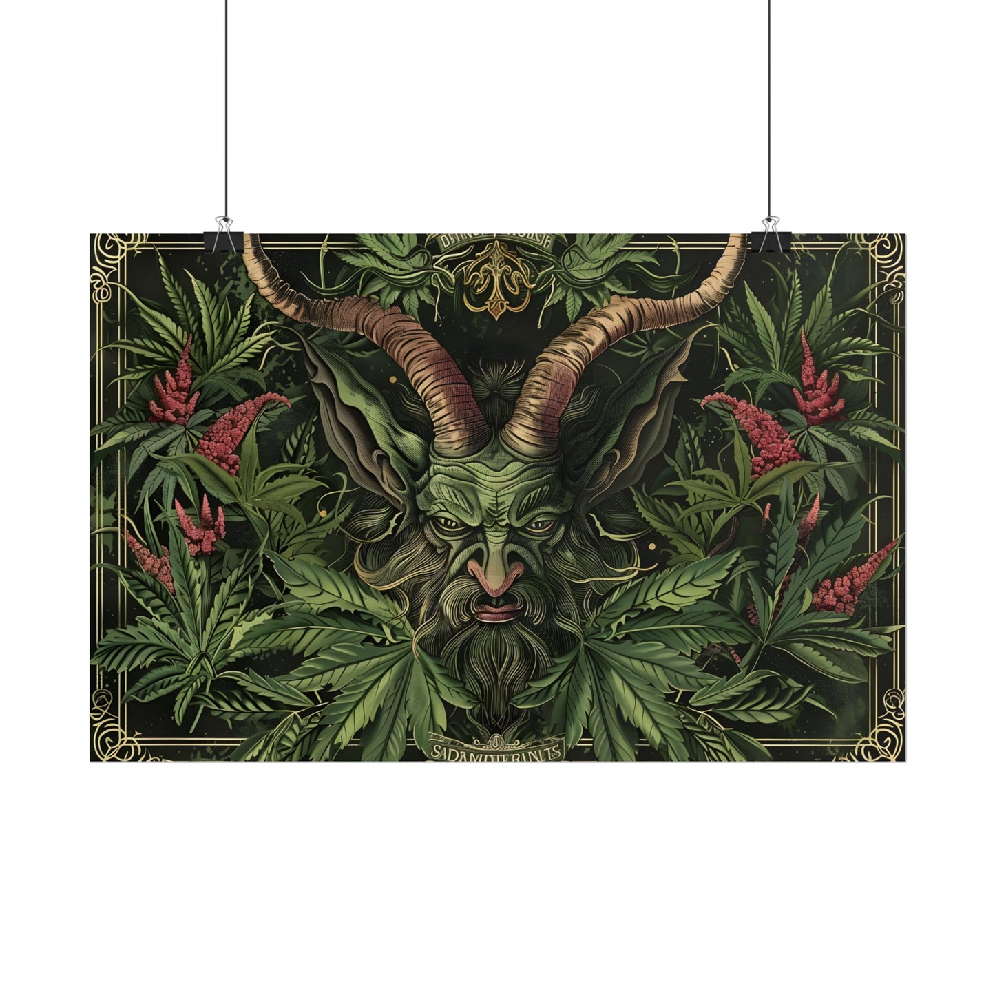 Victorian Devil: Dark Ominous Illustration - Poster