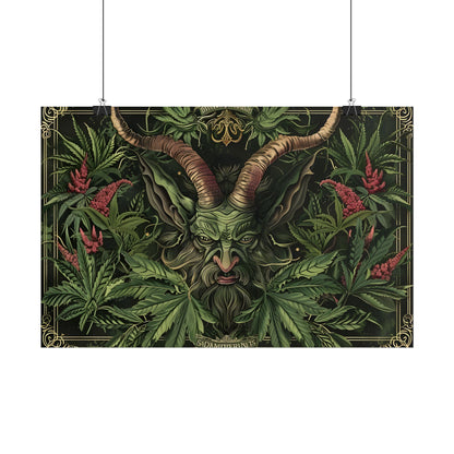 Victorian Devil: Dark Ominous Illustration - Poster
