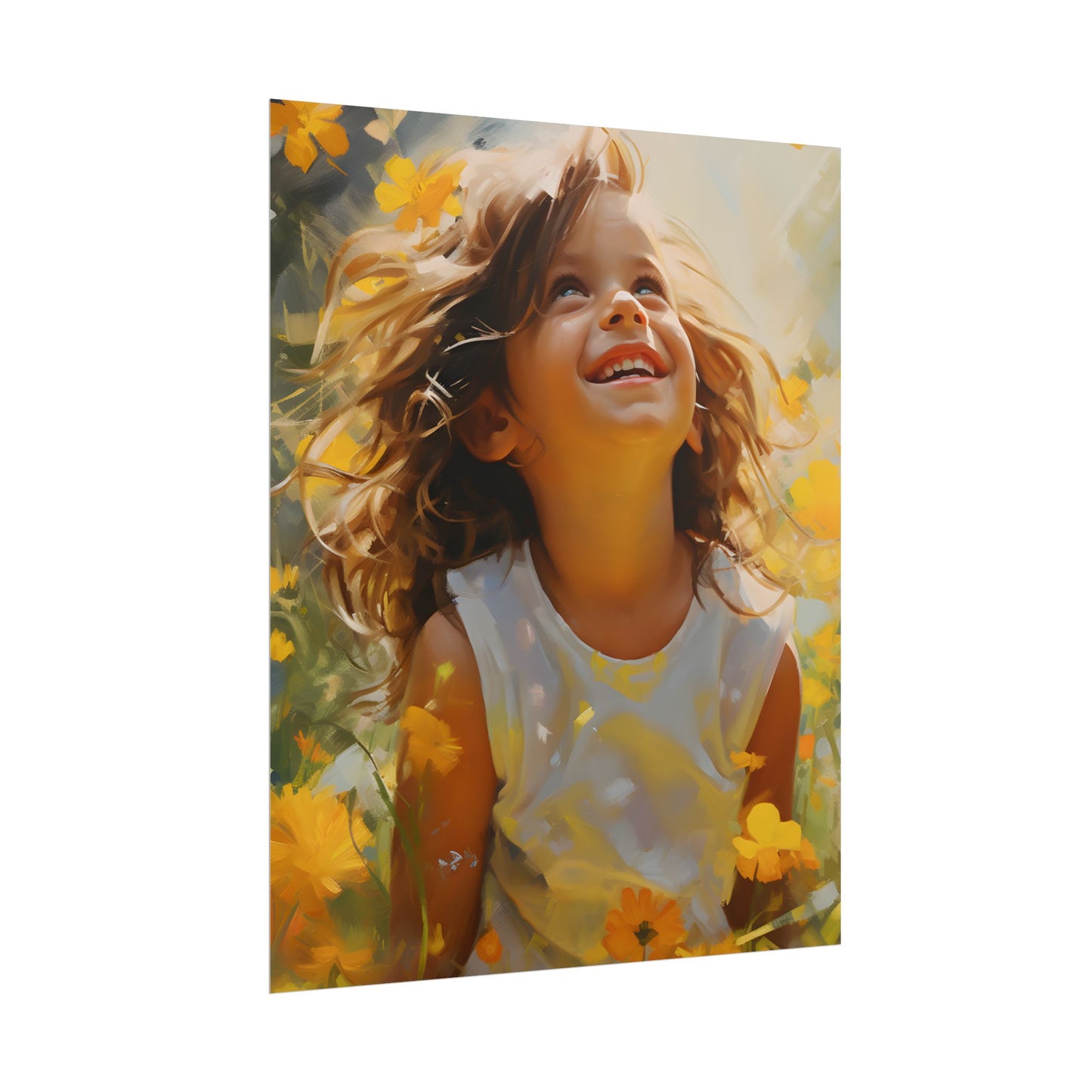 Childhood Innocence Portrait: A Candid Moment - Poster