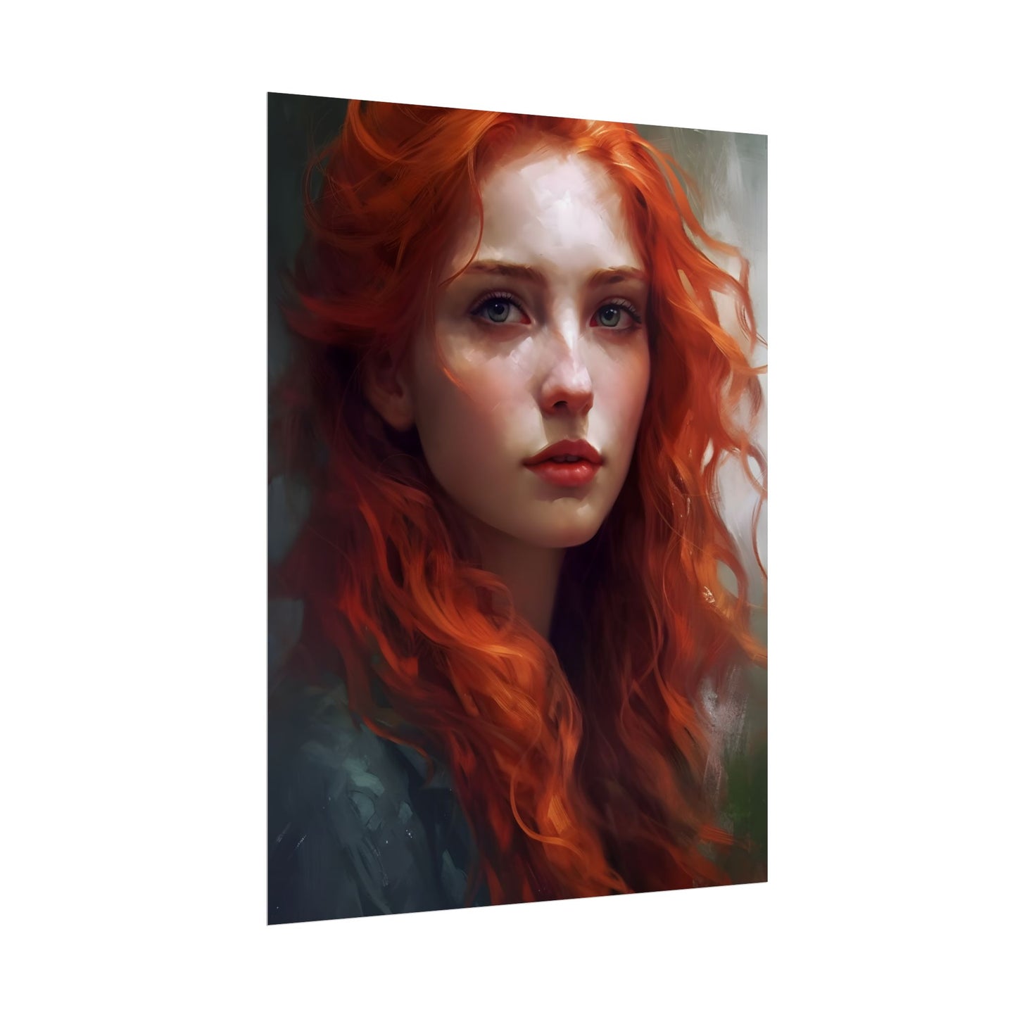 Astonishing Redhead Portrait: Female Artwork - Poster