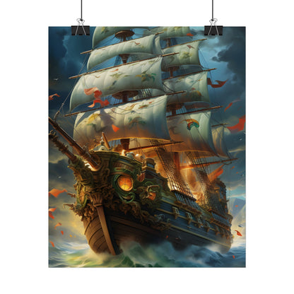 Time-Traveling Sailors: Pirate Crew Adventure Artwork - Poster