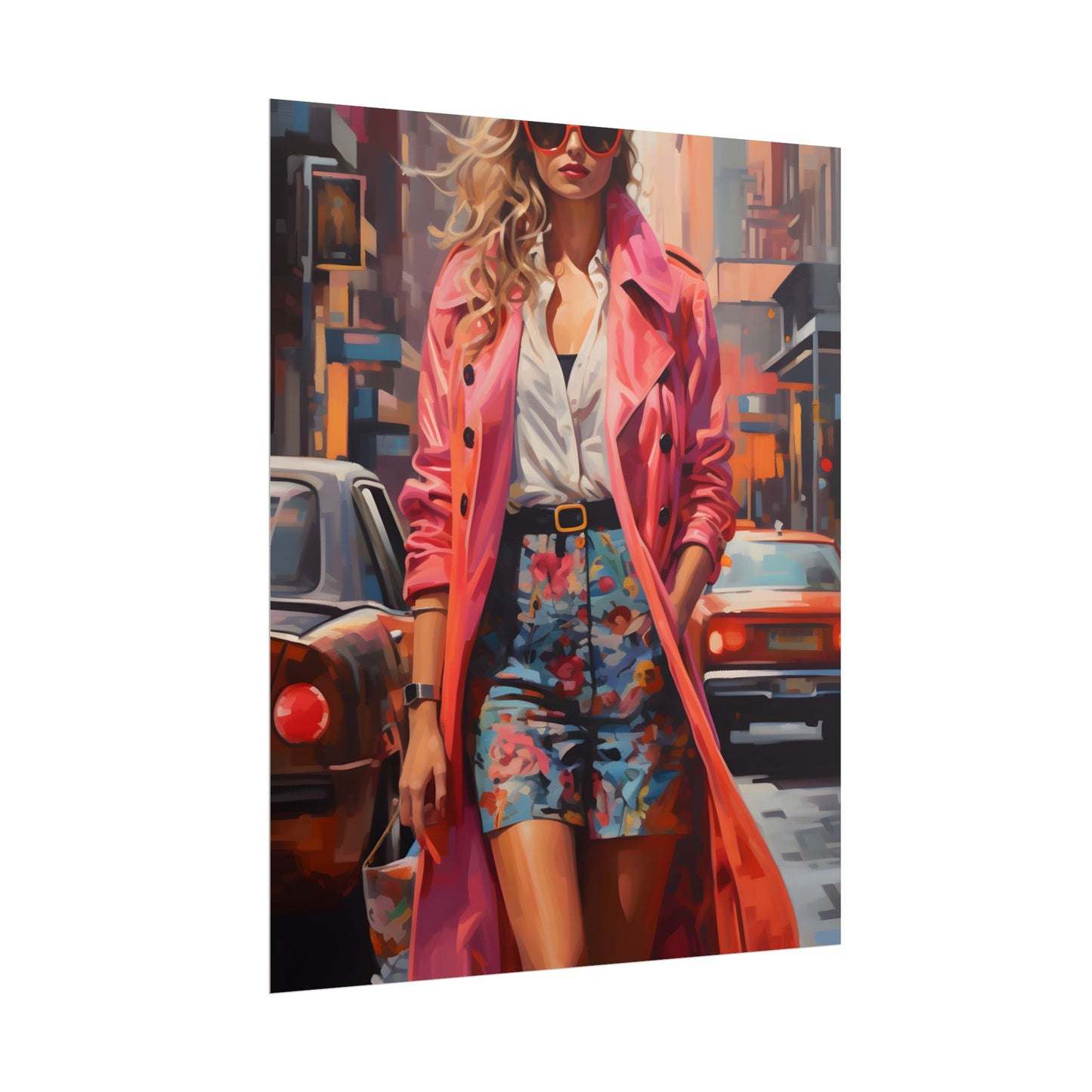 Urban Fashionista: City Street Photography Artwork - Poster