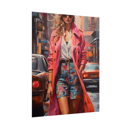 Urban Fashionista: City Street Photography Artwork - Poster