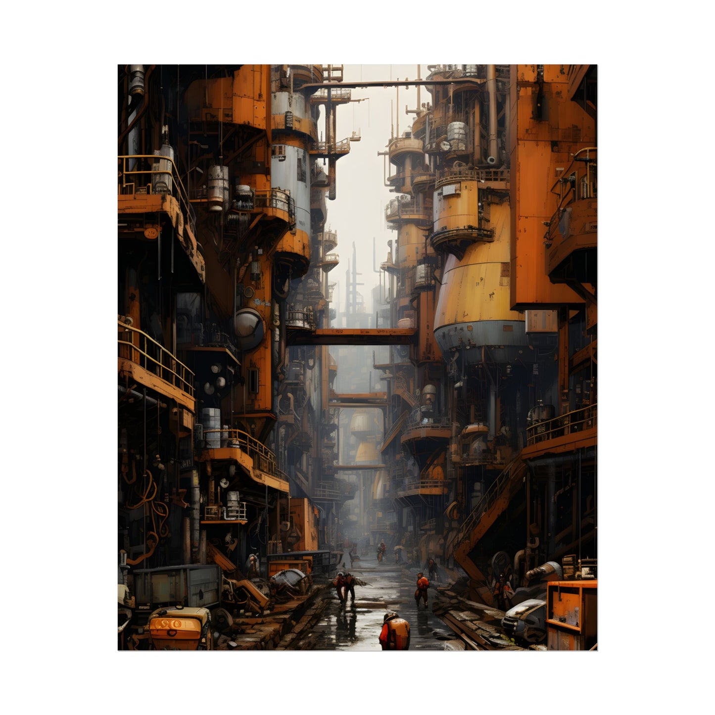 Steampunk Apocalypse: Post-Apocalyptic Cityscape - Poster