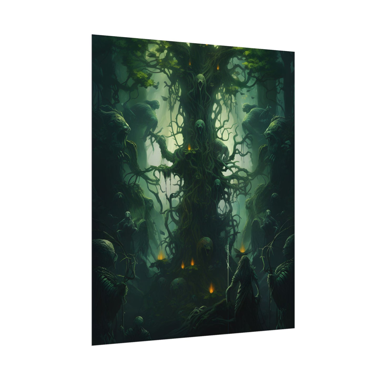 Mystical Forest Guardians: Ancient Tree Spirits Unite - Poster
