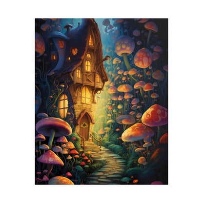 Enchanted Forest Whimsy: Vibrant Fairy Tale Artwork - Poster