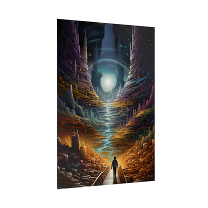 Space Explorer Journey: Astronaut in Cosmic Adventure - Poster