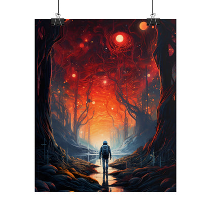 Futuristic Wilderness Explorer: Sci-Fi Adventure Digital Art - Poster