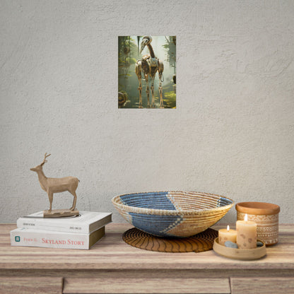 Robotic Guardians of Nature: Serene Wildlife Sanctuary Art - Poster