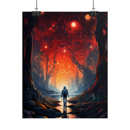 Futuristic Wilderness Explorer: Sci-Fi Adventure Digital Art - Poster