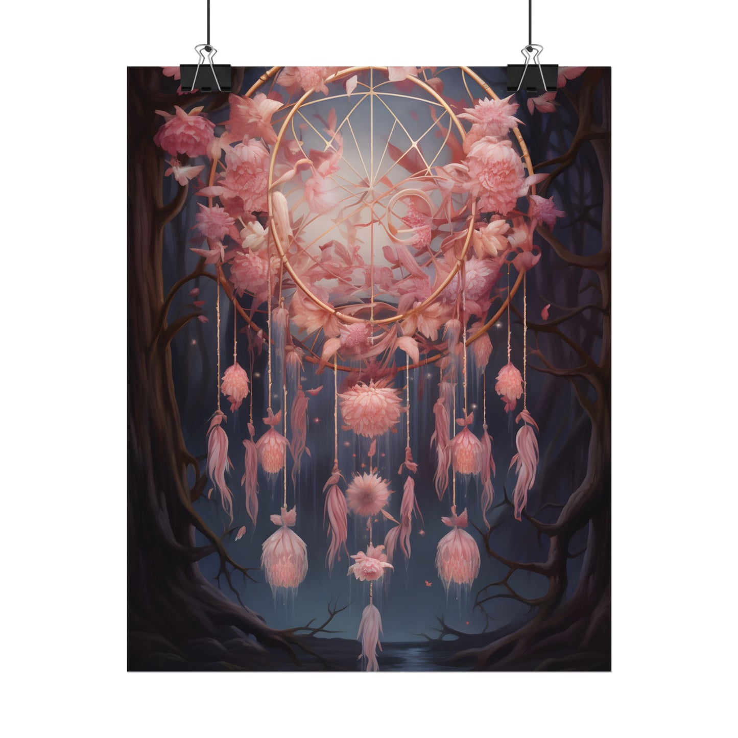 Ethereal Dreamcatcher Realm: Surreal Landscape Art - Poster