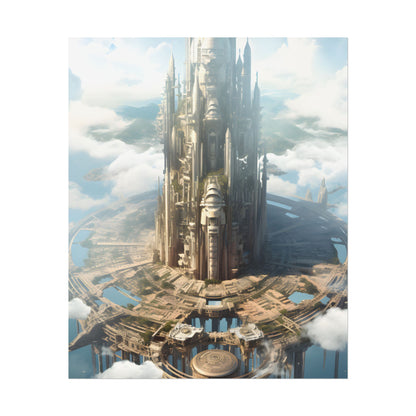 Breathtaking Floating City: Elevated Architecture - Poster