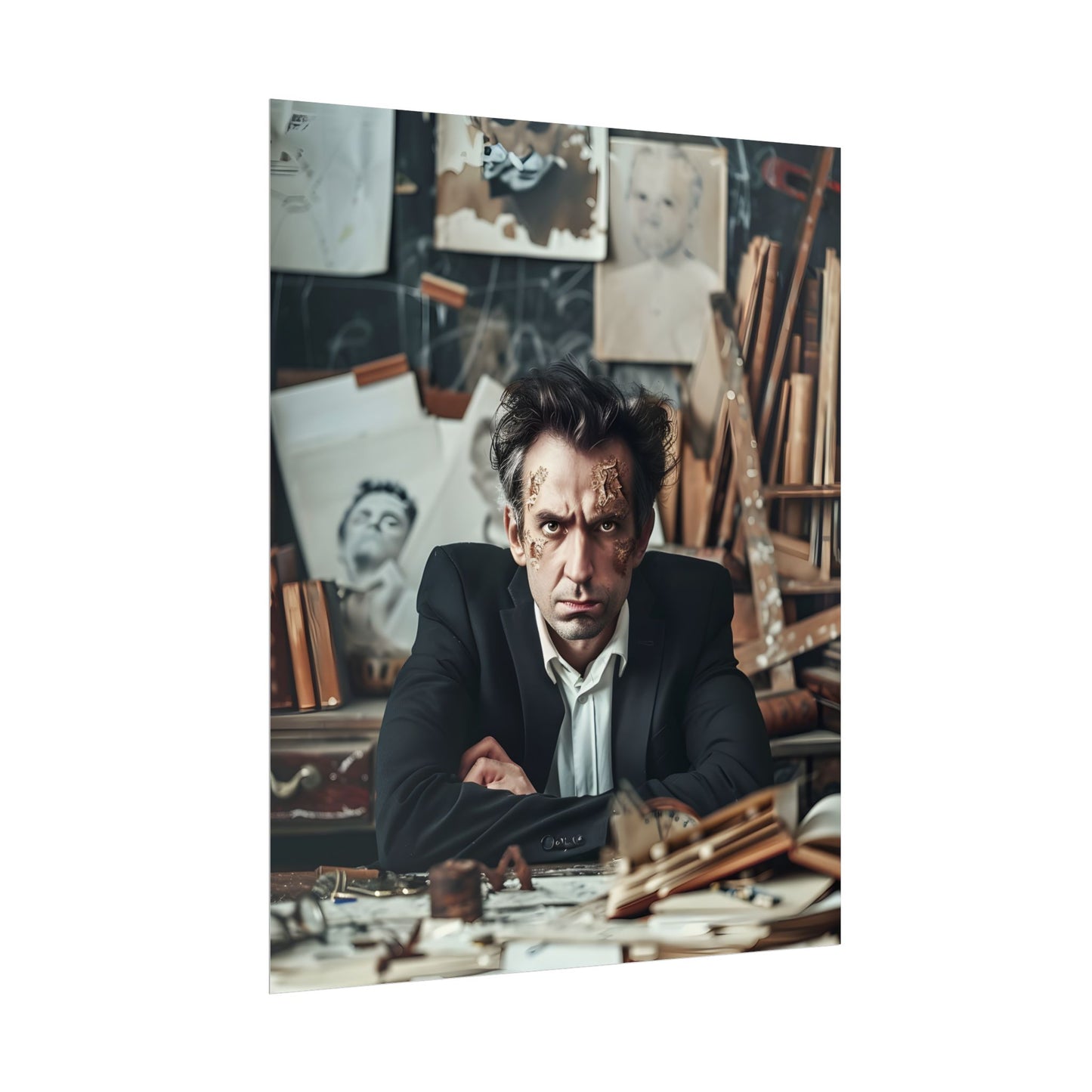 Intimate Self-Reflection: A Man's Portrait - Poster