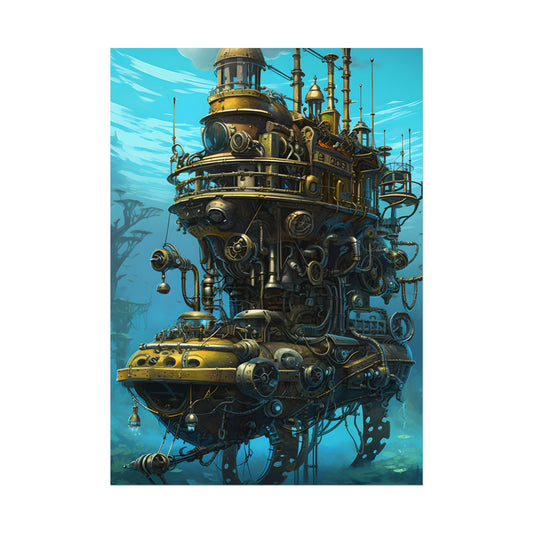 Steampunk Oceanic Expedition: A Crew Embarks - Poster