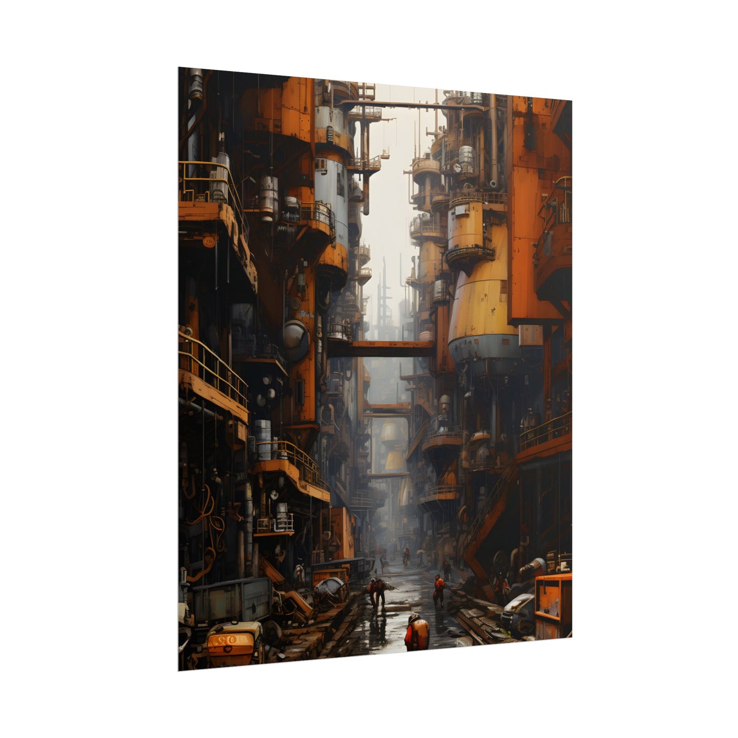 Steampunk Apocalypse: Post-Apocalyptic Cityscape - Poster