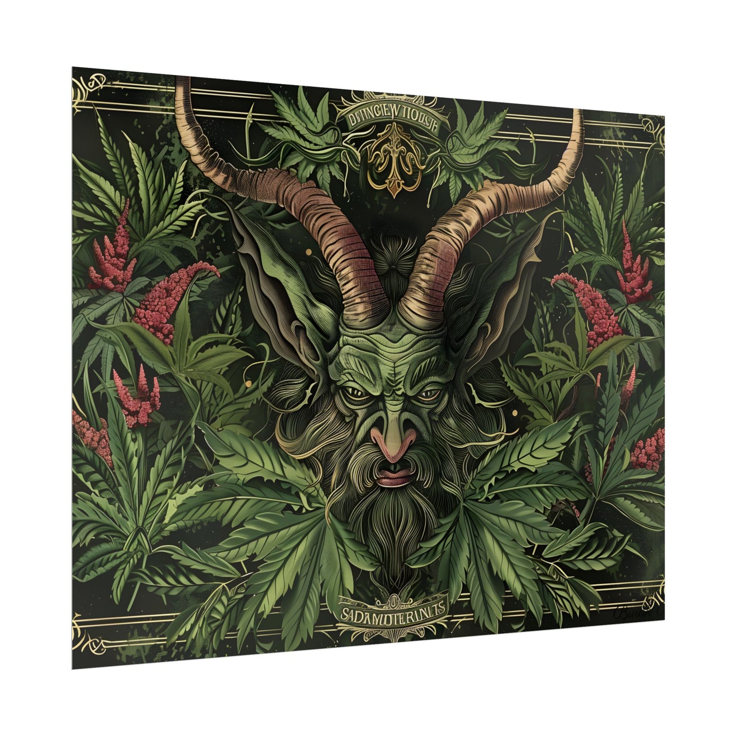 Victorian Devil: Dark Ominous Illustration - Poster