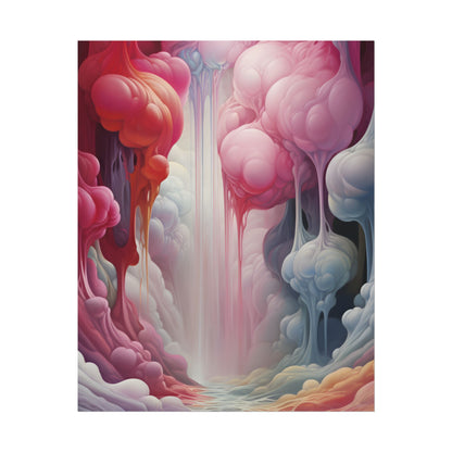 Reality Tears: Geometric Portals in Fabric Art - Poster